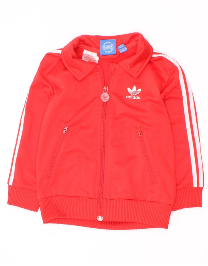 Chłopięca bluza dresowa Adidas z grafiką, 2-3 lata, czerwona, poliester