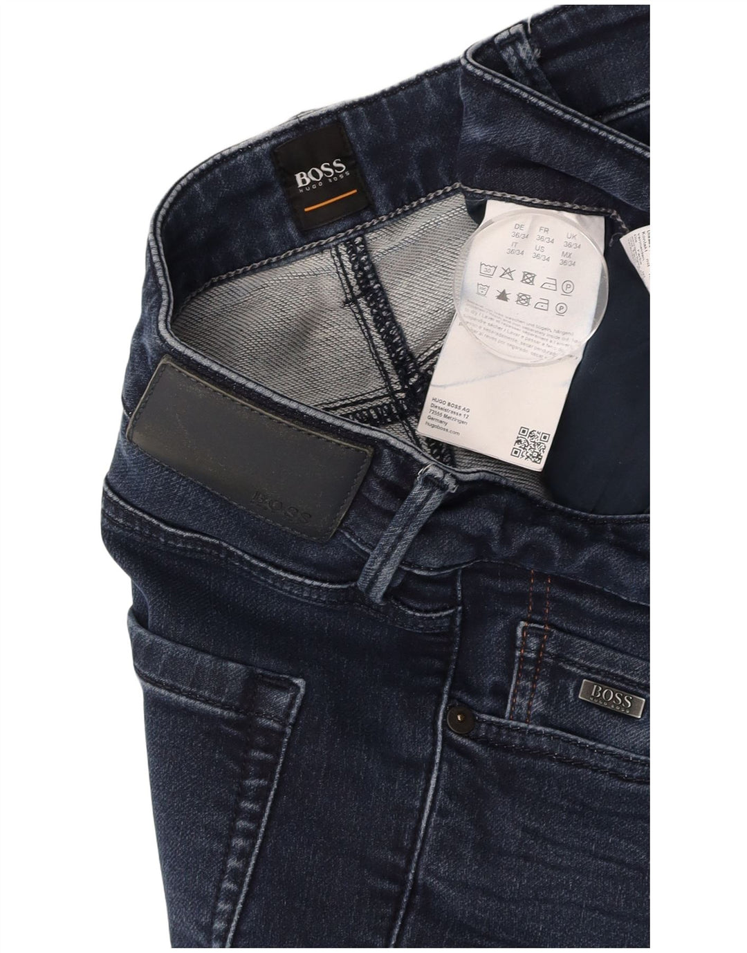 Męskie jeansy skinny Charleston HUGO BOSS W36 L34 granatowe, bawełniane