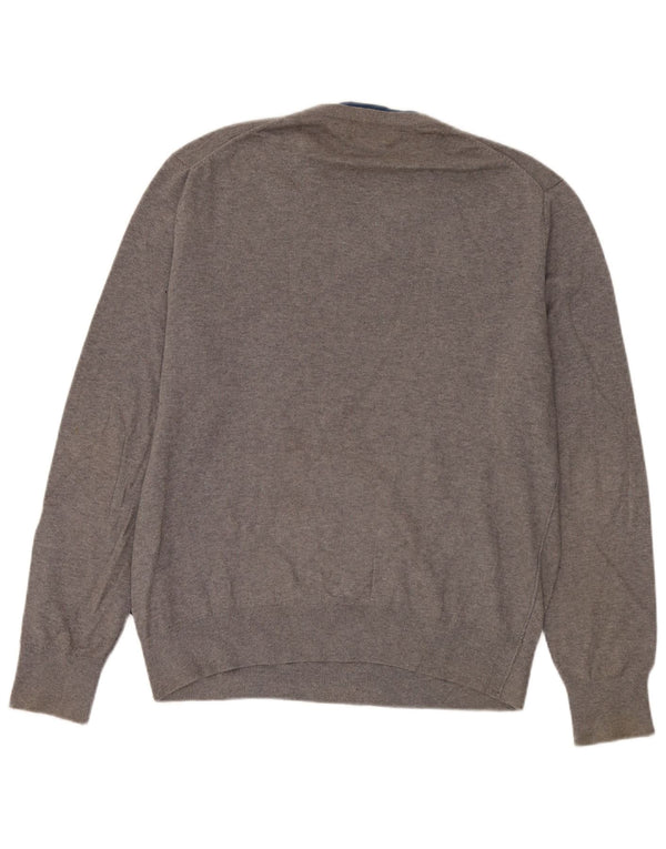 Męski sweter Paul Smith z dekoltem w kształcie litery V, XL, szary, bawełniany