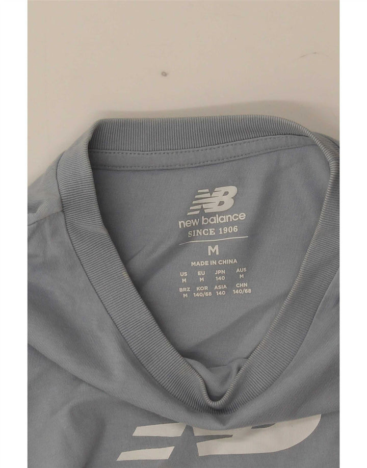 Chłopięcy T-shirt z grafiką New Balance 9-10 lat, średni niebieski
