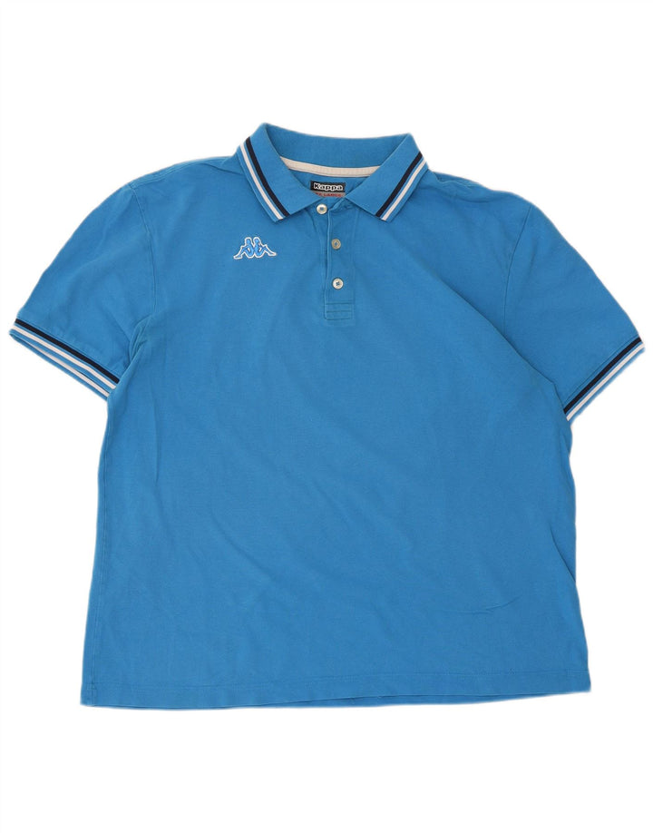 Męska koszulka polo Kappa 2XL, niebieska, bawełniana