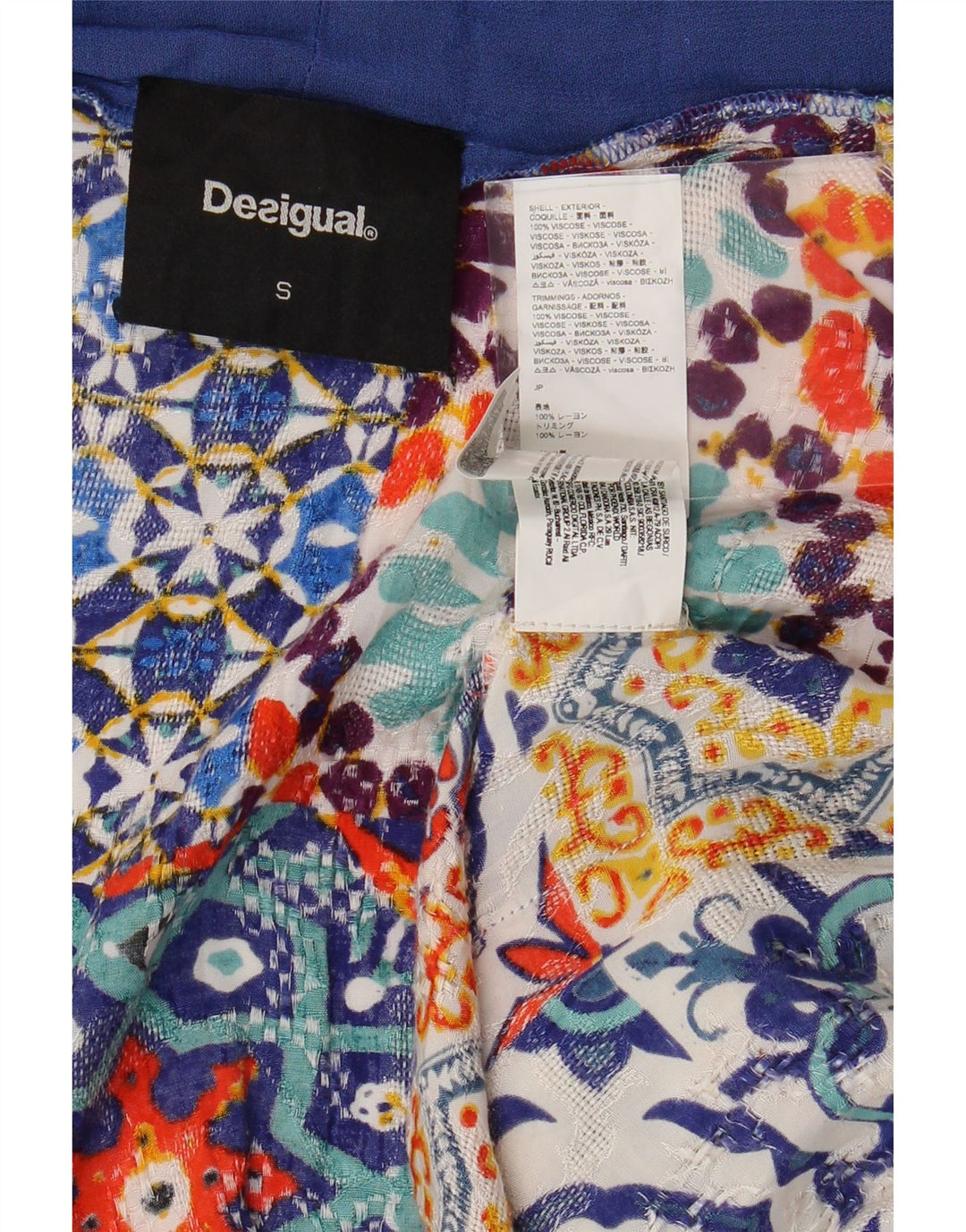 Damski kardigan oversize Desigual Top UK 10 Small, wielobarwna wiskoza