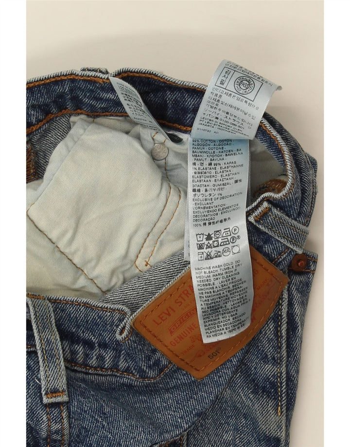 Męskie jeansy Levi's 501 Straight W27 L30 Niebieskie bawełniane