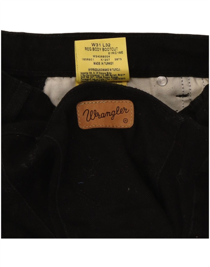 Damskie jeansy Bootcut Wrangler W31 L32, czarne, bawełniane