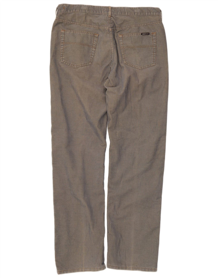 Męskie proste sztruksowe spodnie Cerruti W38 L34 Niebieski poliester