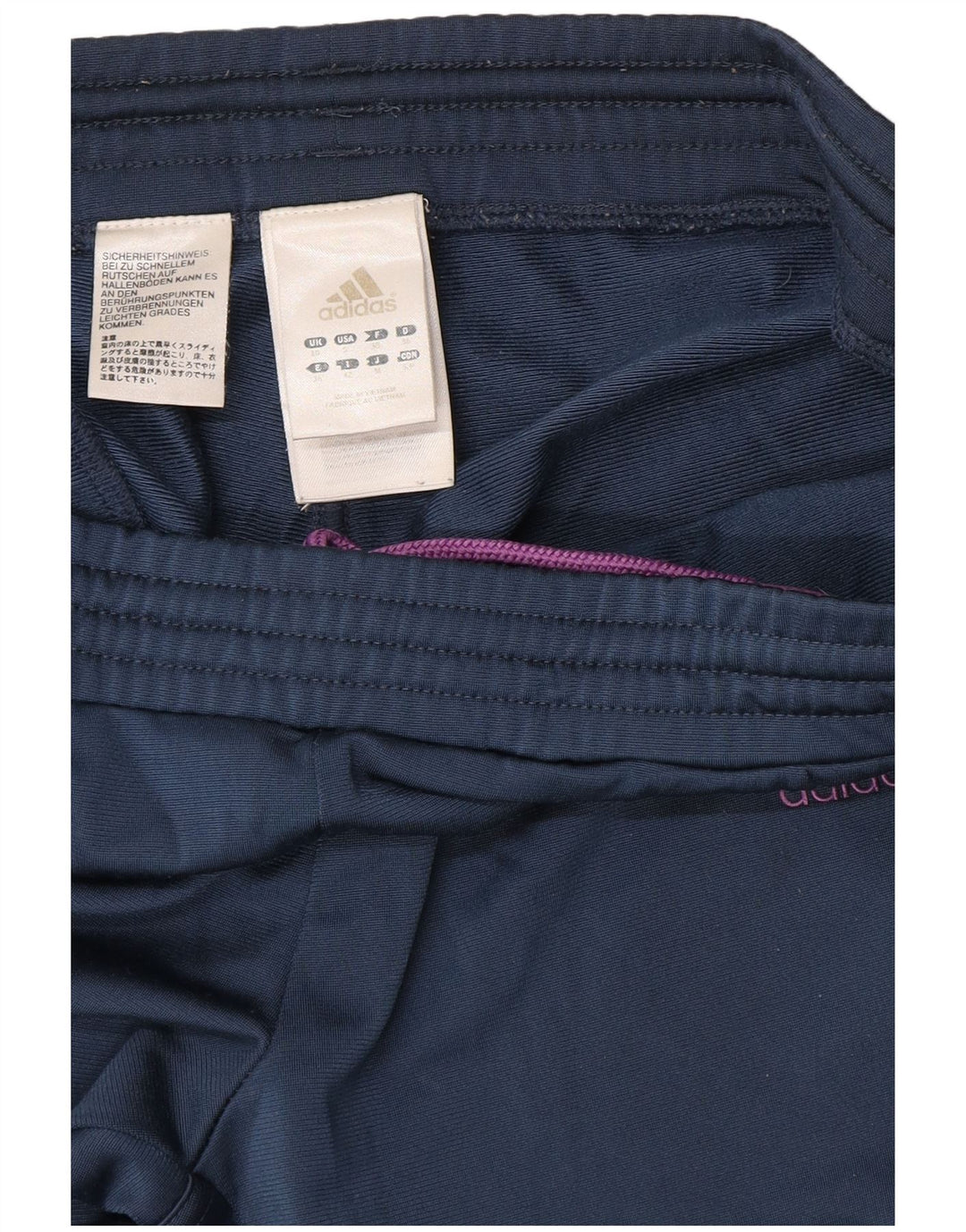 Damskie spodnie dresowe ADIDAS Joggers UK 10, małe, granatowe, poliestrowe