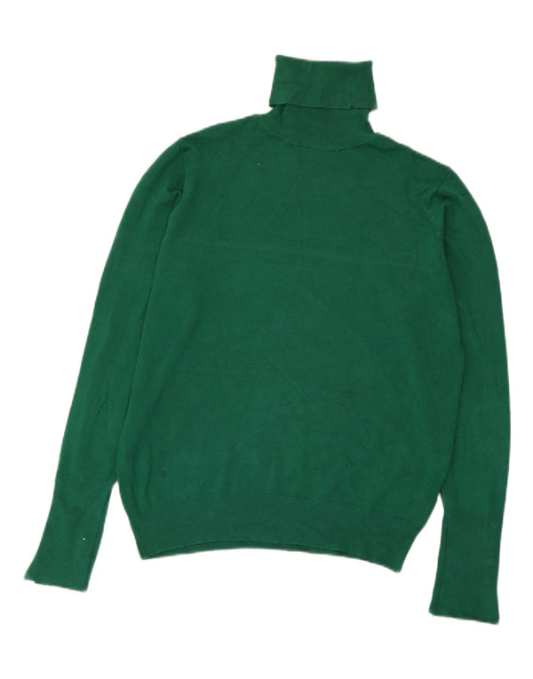 Damski sweter z golfem Zara UK 12 Średni zielony wiskoza