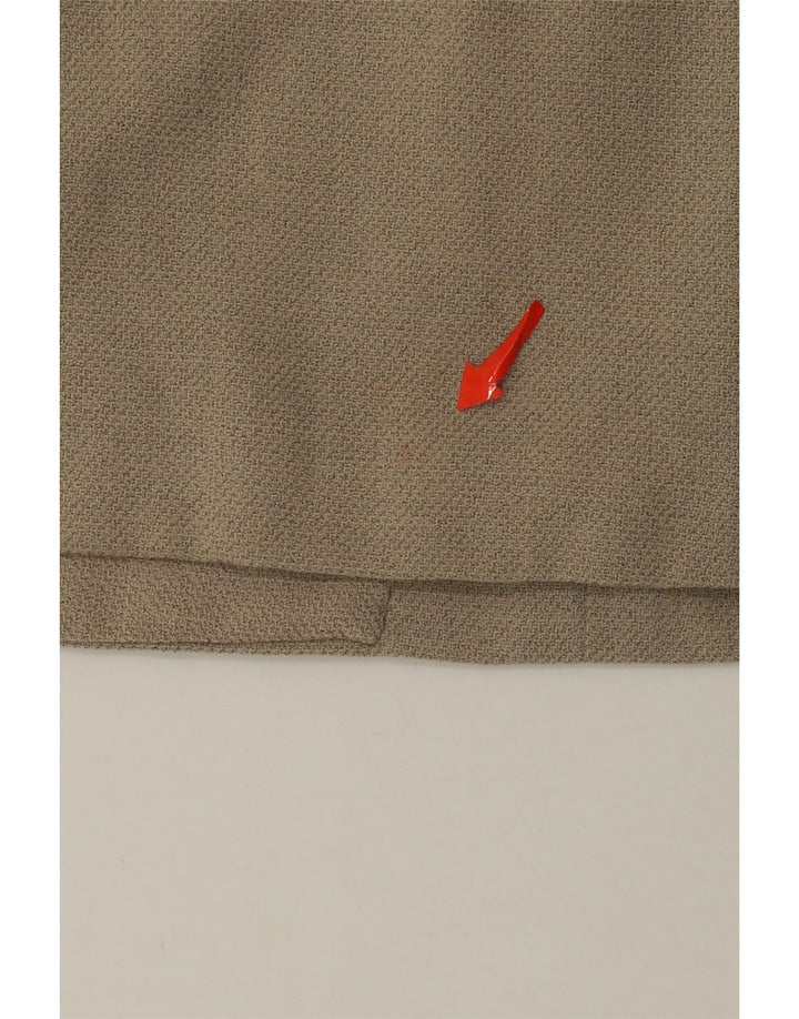 Vintage damska marynarka zapinana na 3 guziki i rękaw 3/4 UK 12 średni beż