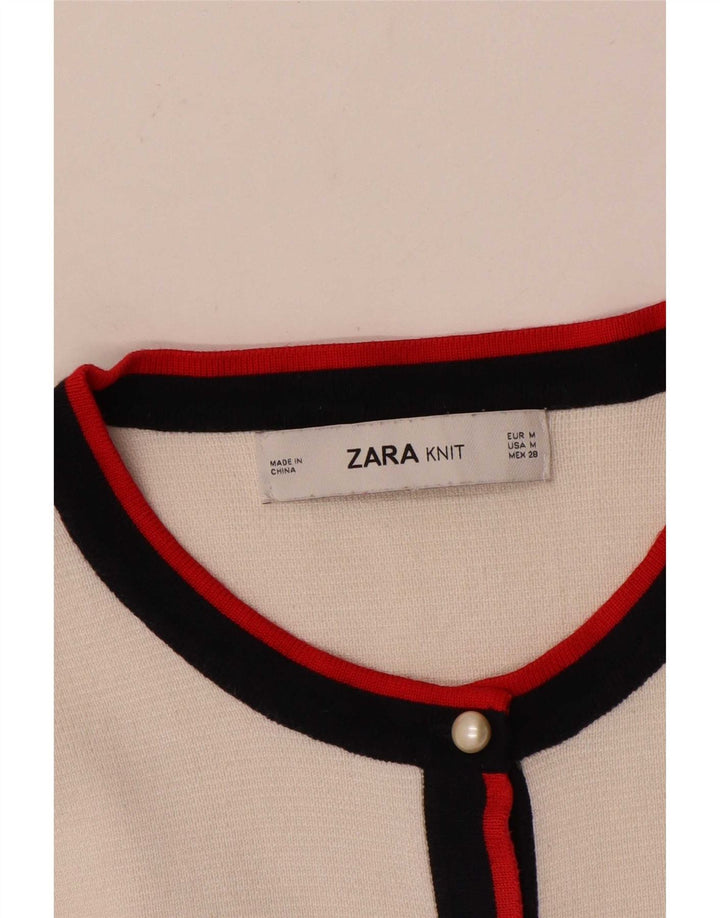 Sweter damski Zara, UK 12, średni biały, blok kolorów