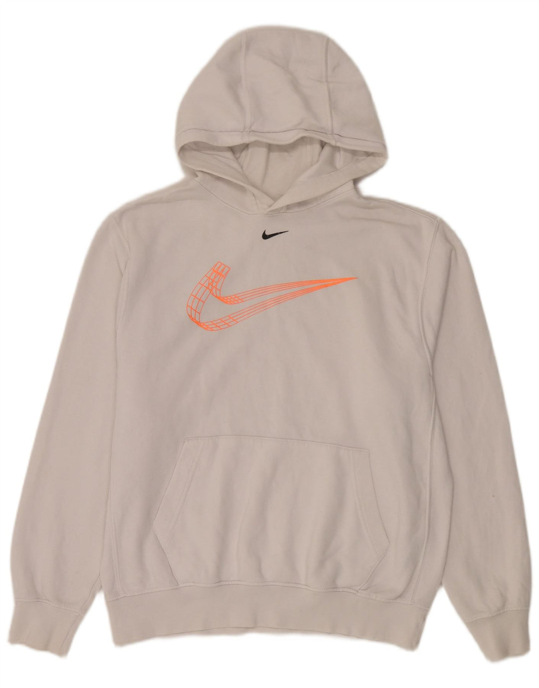 Męska bluza z kapturem Nike z grafiką, średnia biała bawełna