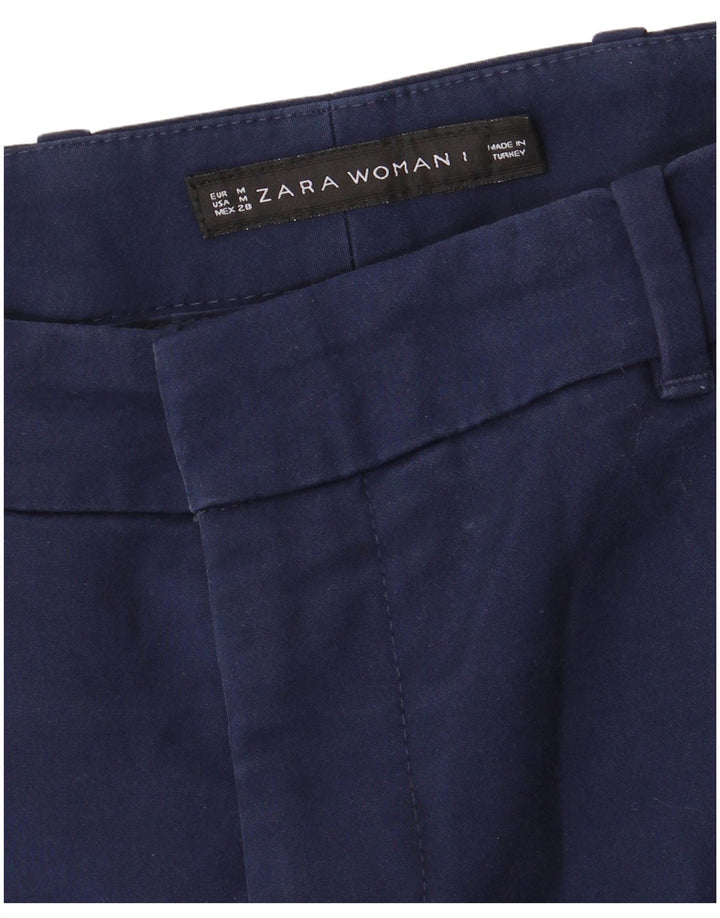 Spodnie damskie Zara Slim Chino Medium W28 L28 Granatowe