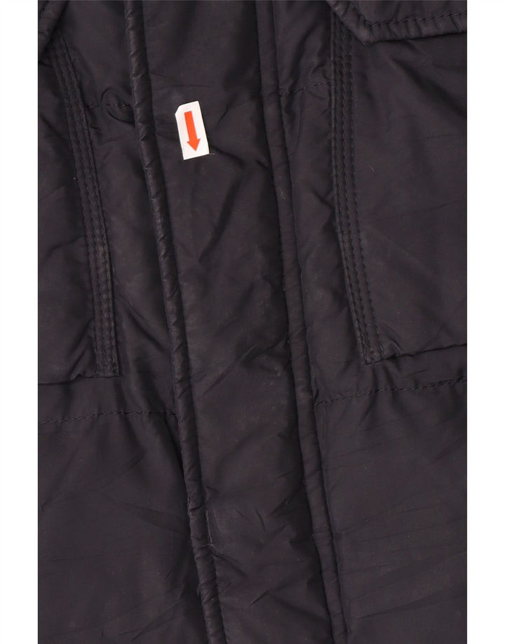 Męska ocieplana kurtka z kapturem FAY UK 40, duża, granatowa, z poliestru