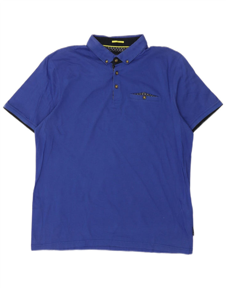 Męska koszulka polo TED BAKER, rozmiar 5 XL, niebieska, bawełniana