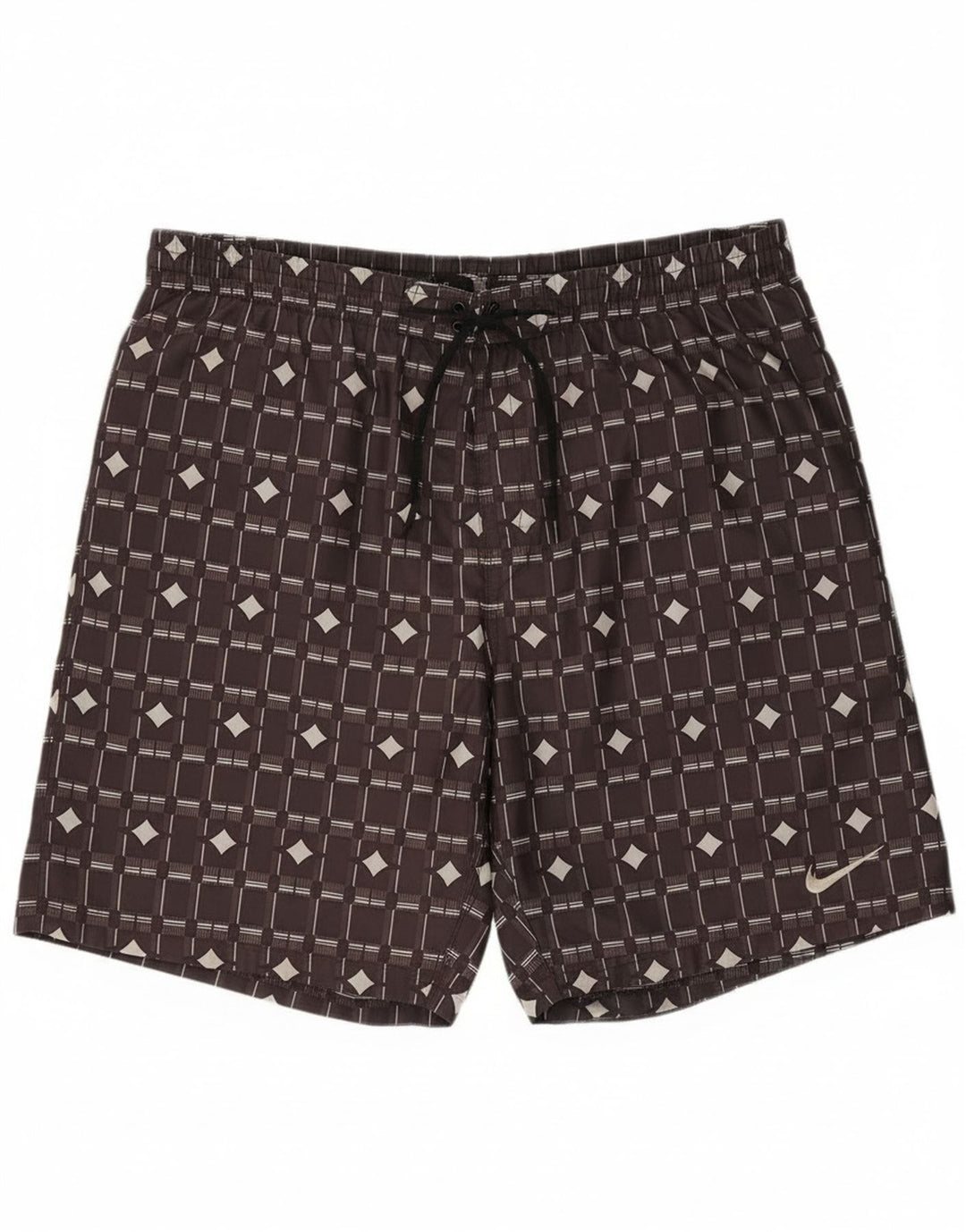 Męskie spodenki kąpielowe Nike, duże, brązowe, geometryczne, z poliestru