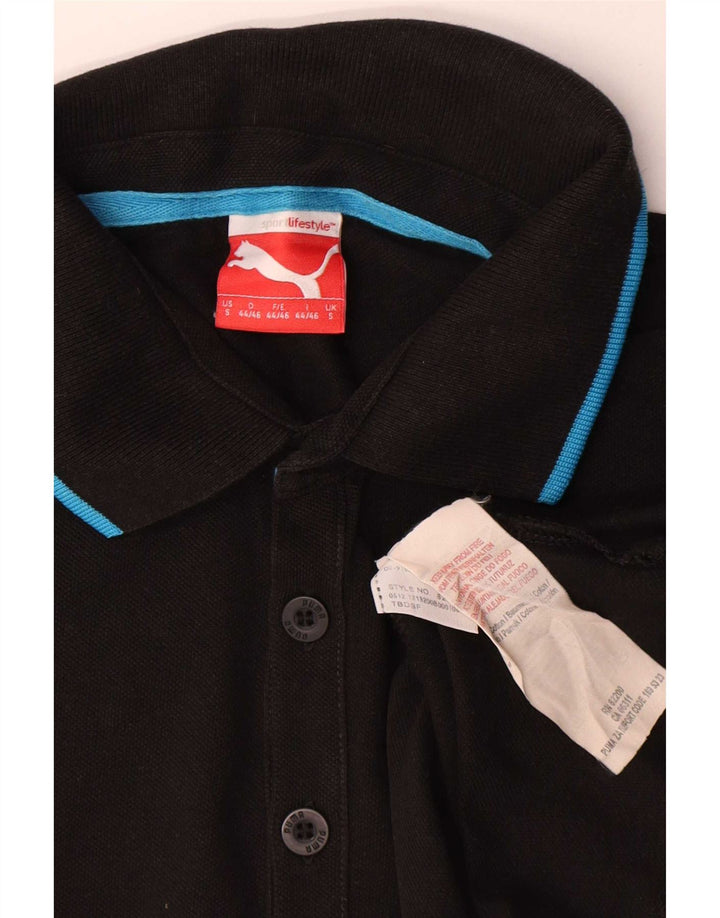 Męska koszulka polo Puma, mała, czarna, bawełniana
