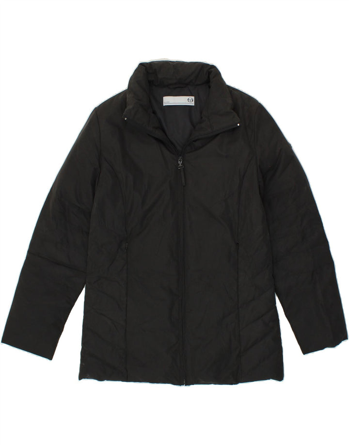 SERGIO TACCHINI Womens Padded Jacket IT 44 Medium Black Polyester Vintage Sergio Tacchini and Second-Hand Sergio Tacchini from Messina Hembry 