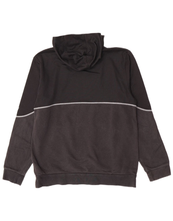 Chłopięca bluza z kapturem Adidas z grafiką 15-16 lat, czarna bawełna z blokami kolorów