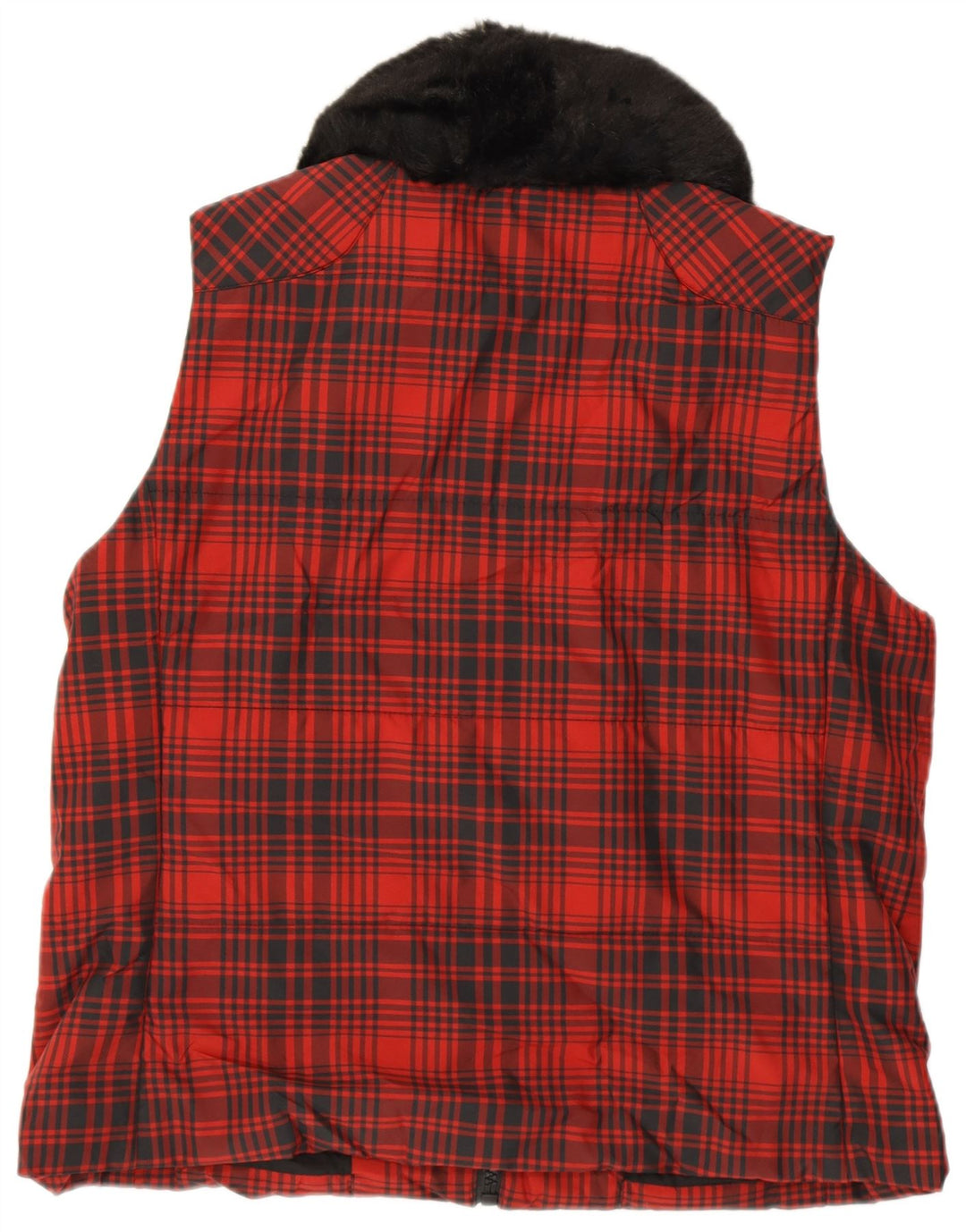 Kamizelka damska RALPH LAUREN UK 18 XL, poliester w czerwoną kratę