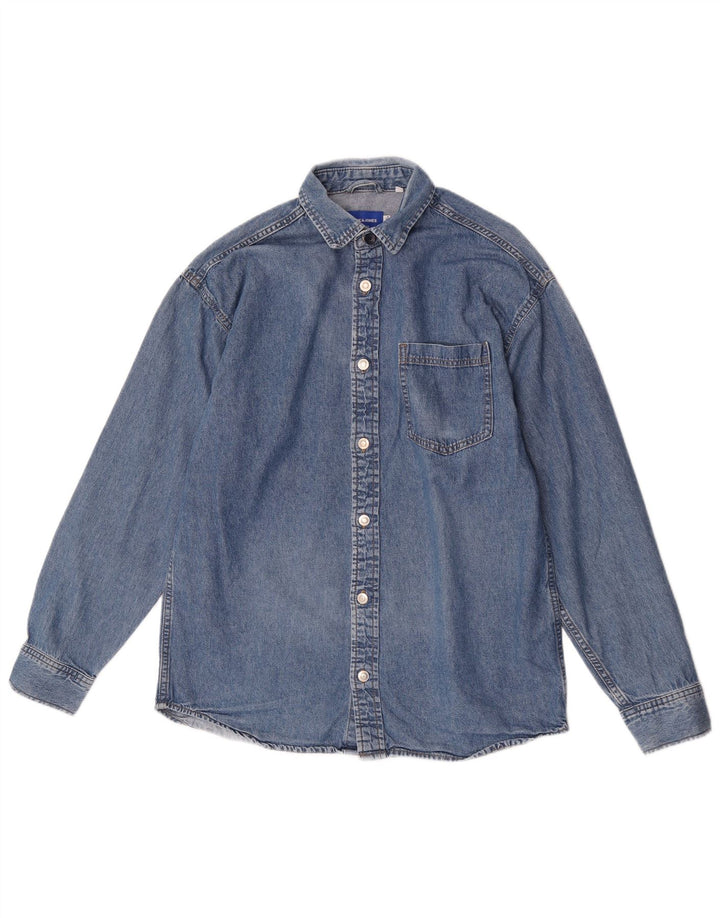 Męska koszula dżinsowa Jack & Jones, duża, niebieska, bawełniana