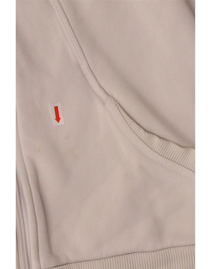 Damski sweter z kapturem i zamkiem PUMA UK 10, mały, biały