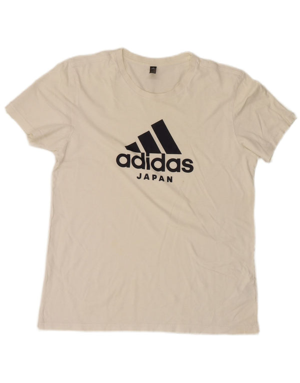 Męska koszulka graficzna Adidas Top Medium White