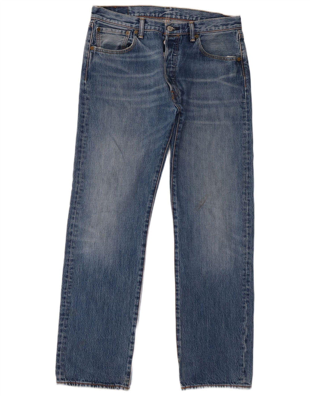 Męskie jeansy Levi's 501 Straight W34 L32 Niebieskie bawełniane