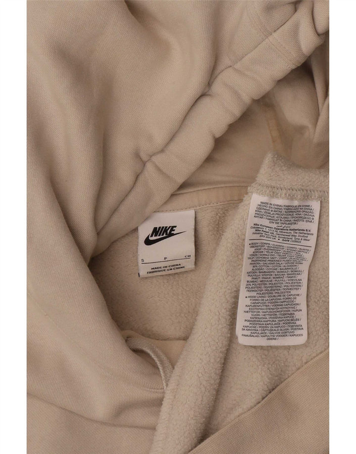 Męski sweter z kapturem Nike, mały, beżowy, bawełniany