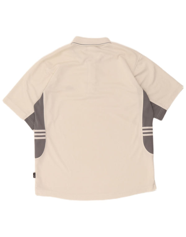 Męska koszulka polo Adidas Climalite UK 40/42 w kolorze średniobiałym