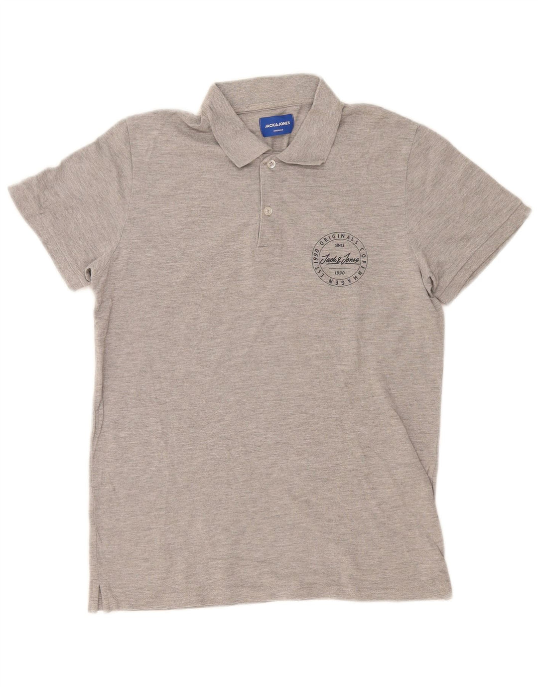 Męska koszulka polo Jack & Jones o regularnym kroju, średnioszara, bawełniana