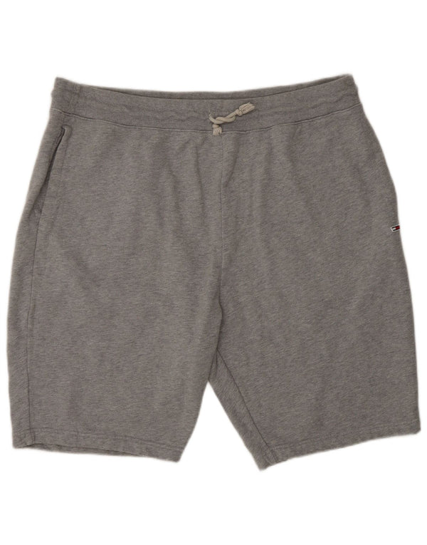 Męskie spodenki sportowe Tommy Hilfiger 2XL, szara bawełna