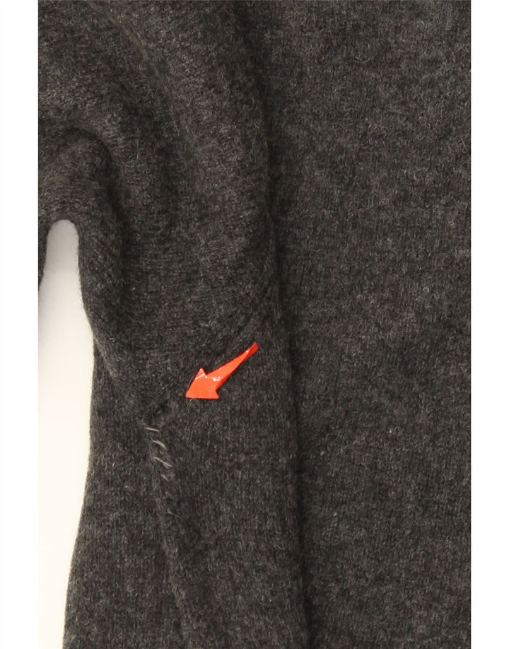 Męski sweter Tommy Hilfiger z dekoltem w kształcie litery V, mały, szary, z owczej wełny