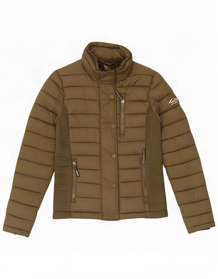 Ocieplana kurtka damska Superdry UK 10 Small Khaki Nylon