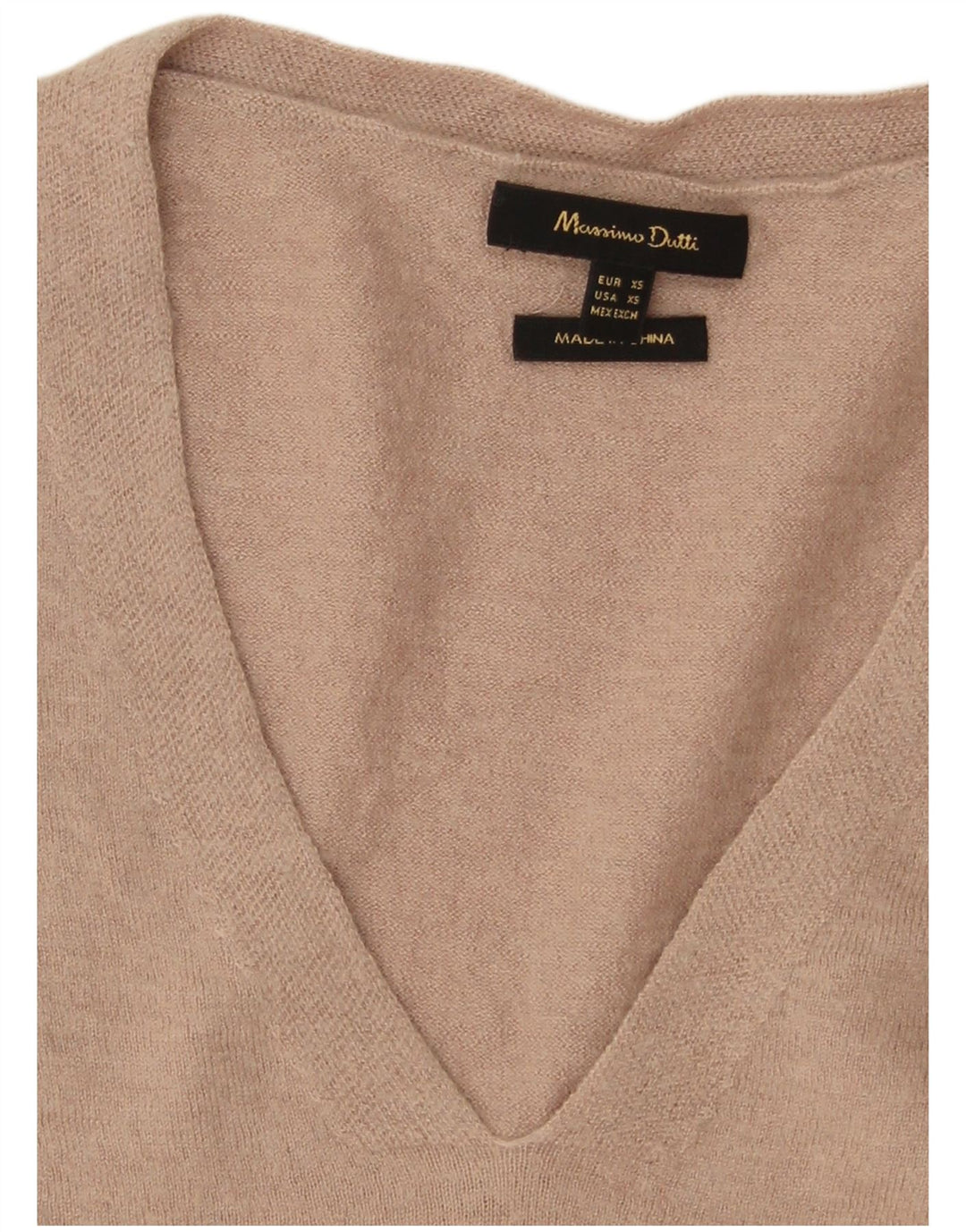 Damski sweter oversize Massimo Dutti z dekoltem w kształcie litery V, UK 6 XS, szary