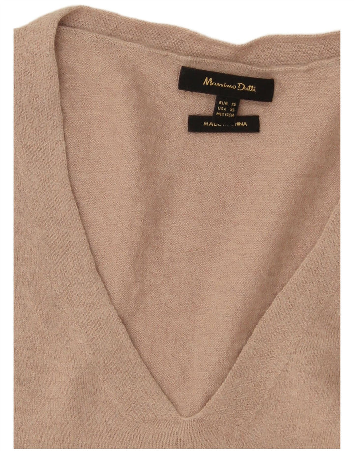 Damski sweter oversize Massimo Dutti z dekoltem w kształcie litery V, UK 6 XS, szary