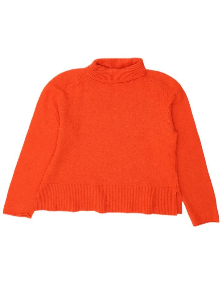 Damski sweter Massimo Dutti z okrągłym dekoltem, UK 16, duża, pomarańczowa wełna