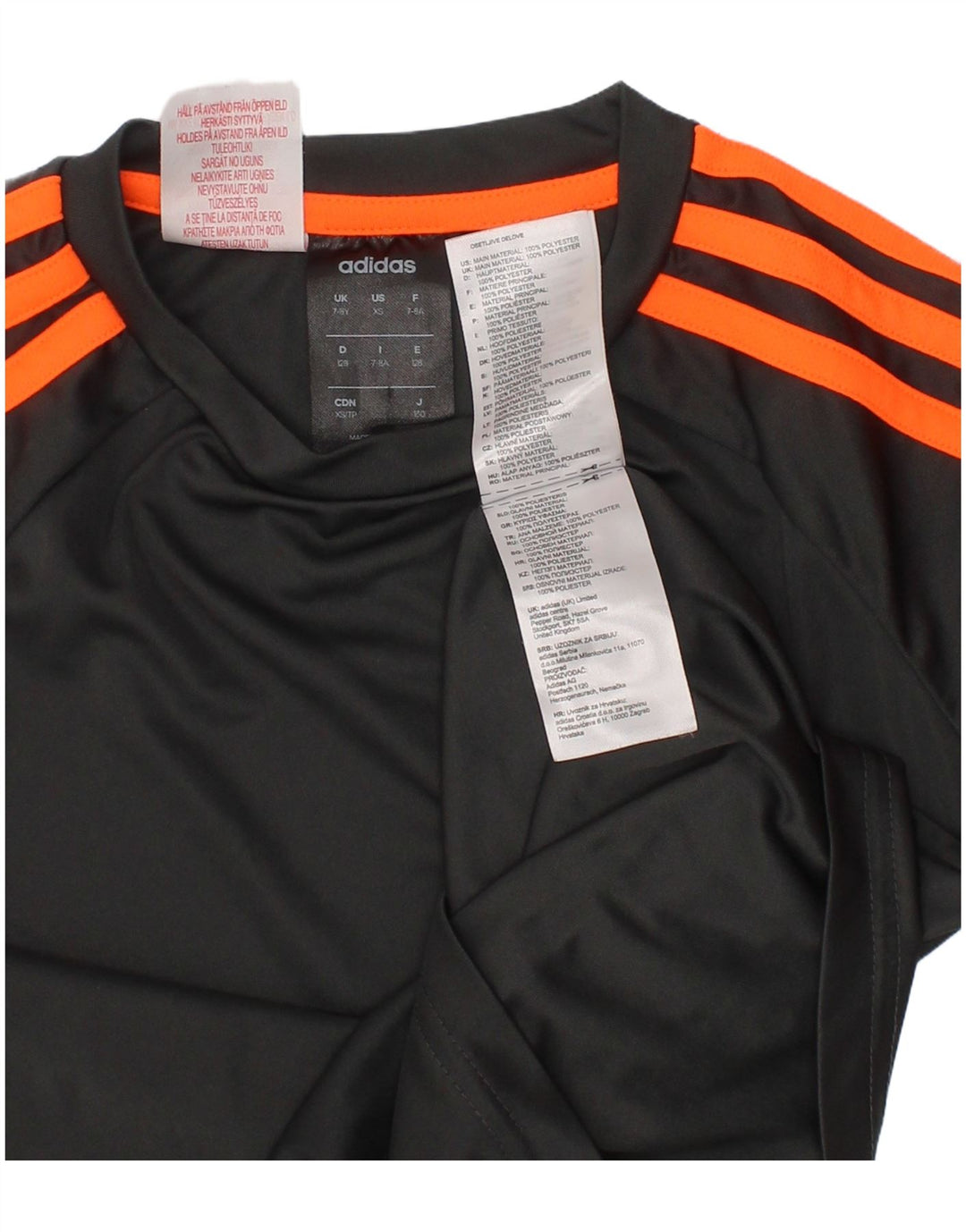 Chłopięca koszulka Adidas Climalite Top 7-8 lat Szary poliester