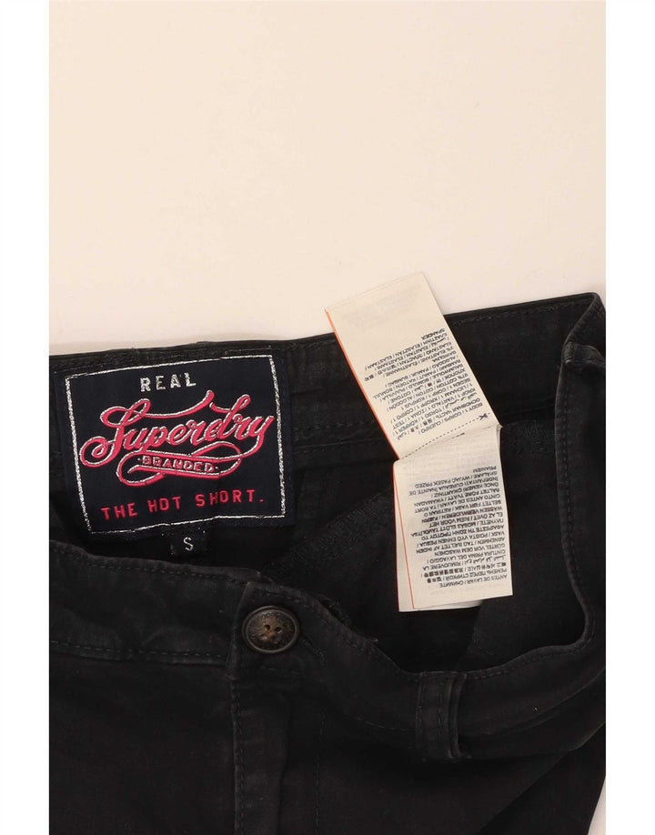 Damskie spodenki Superdry małe W32, czarne, bawełniane