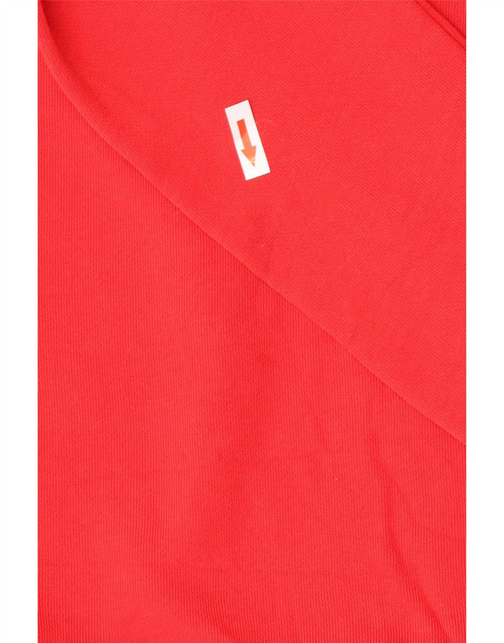 Adidas Męska bluza z grafiką, mała, czerwona bawełna