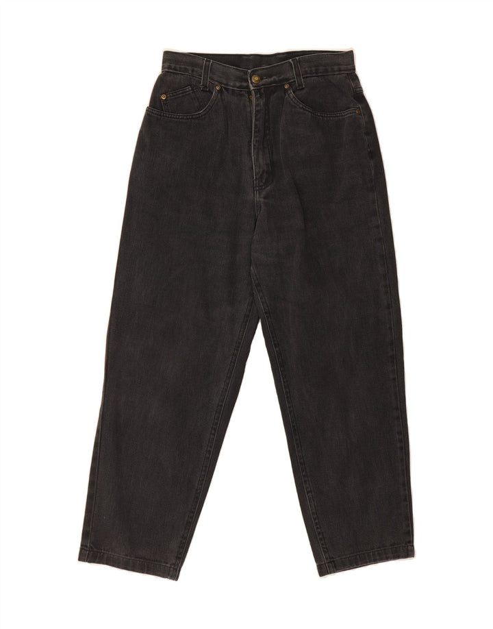 VINTAGE Womens Straight Jeans Medium W29 L25 Black Cotton Vintage Vintage and Second-Hand Vintage from Messina Hembry 