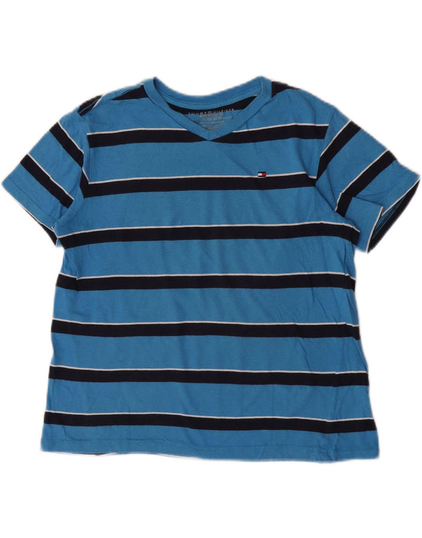 T-shirt chłopięcy Tommy Hilfiger 12-13 lat, bawełniany w średnie niebieskie paski