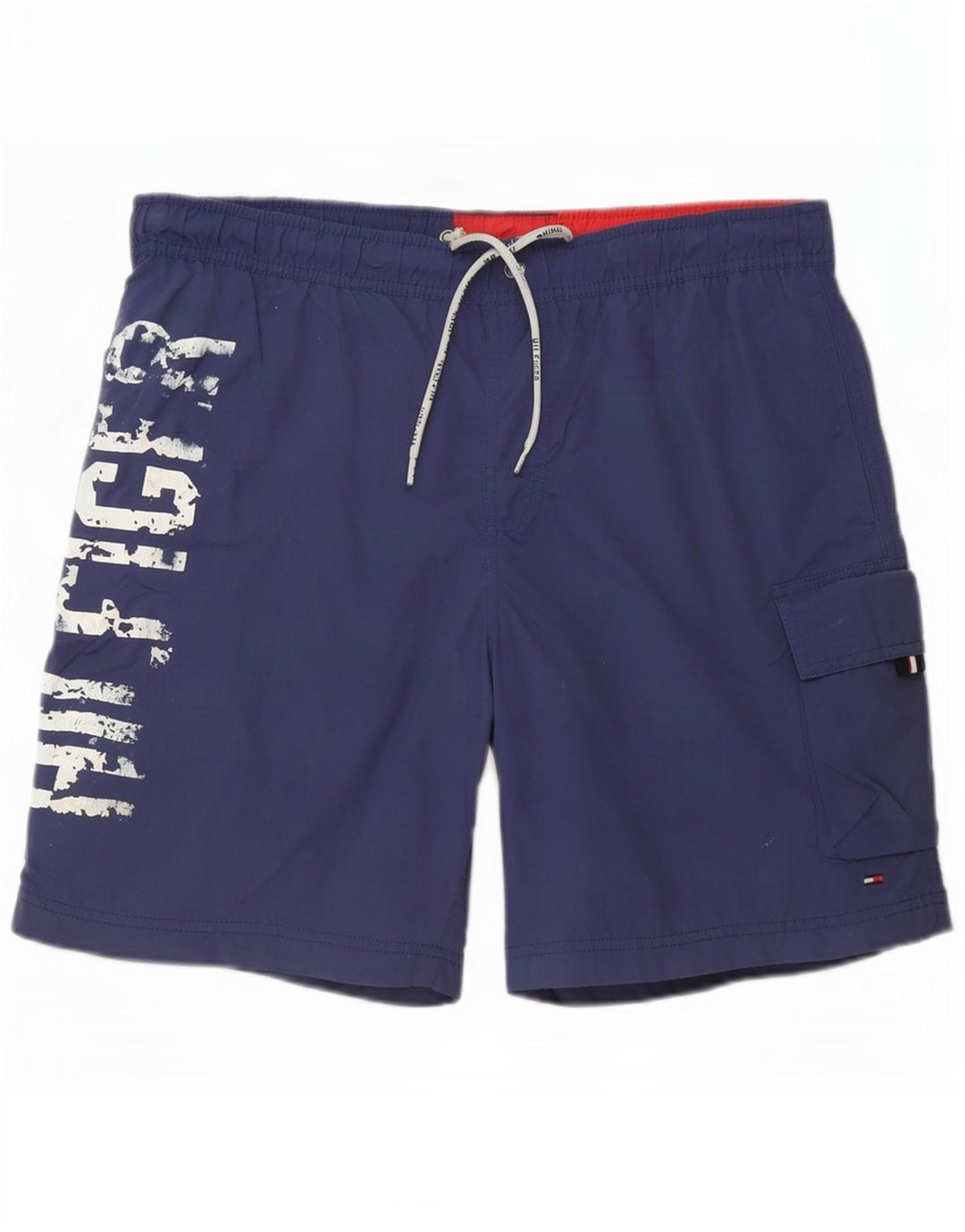 Męskie spodenki kąpielowe Tommy Hilfiger Graphic Cargo, średni kolor granatowy