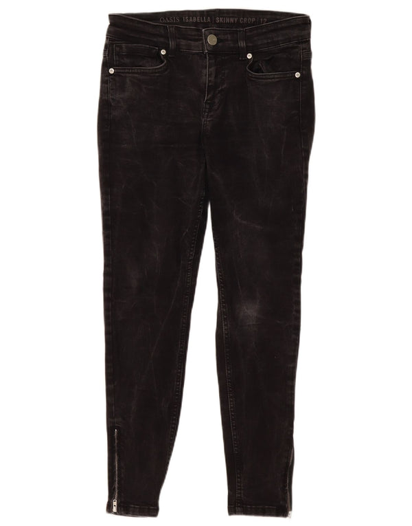 Damskie jeansy skinny Oasis UK 12 Medium W28 L26 Szara bawełna