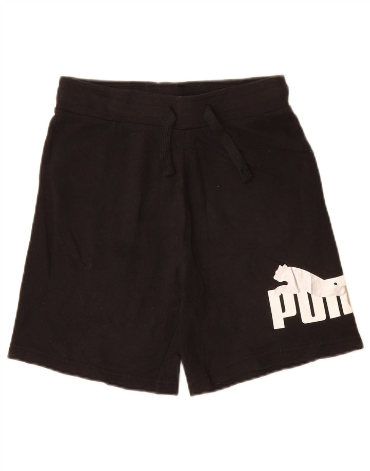 Chłopięce spodenki sportowe Puma z grafiką 10-11 lat, średnia czarna bawełna