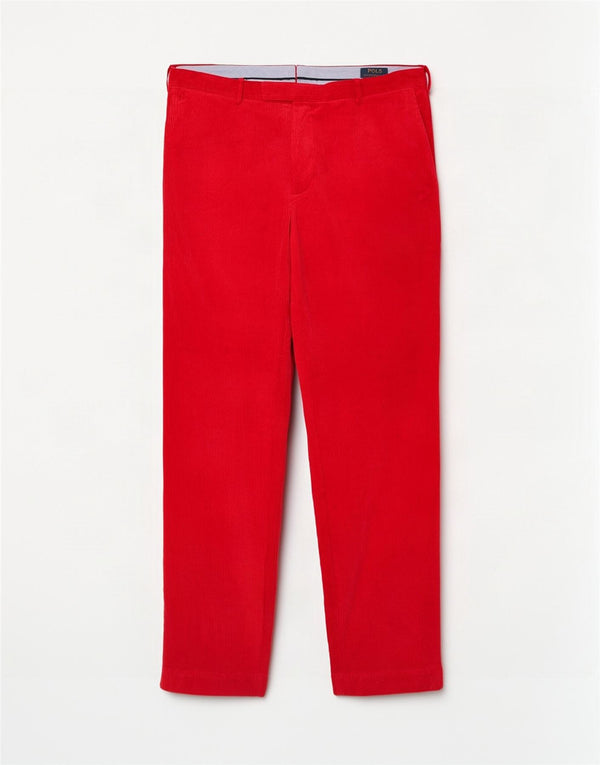 Męskie sztruksowe spodnie Polo Ralph Lauren Slim Fit W38 L32 Czerwona bawełna
