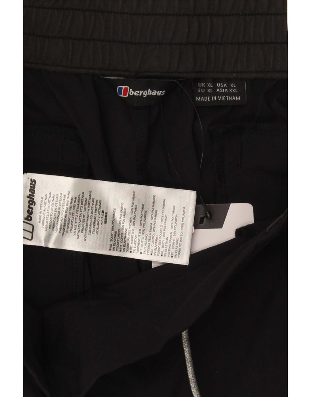 Męskie spodenki sportowe Berghaus XL, czarne, poliamidowe