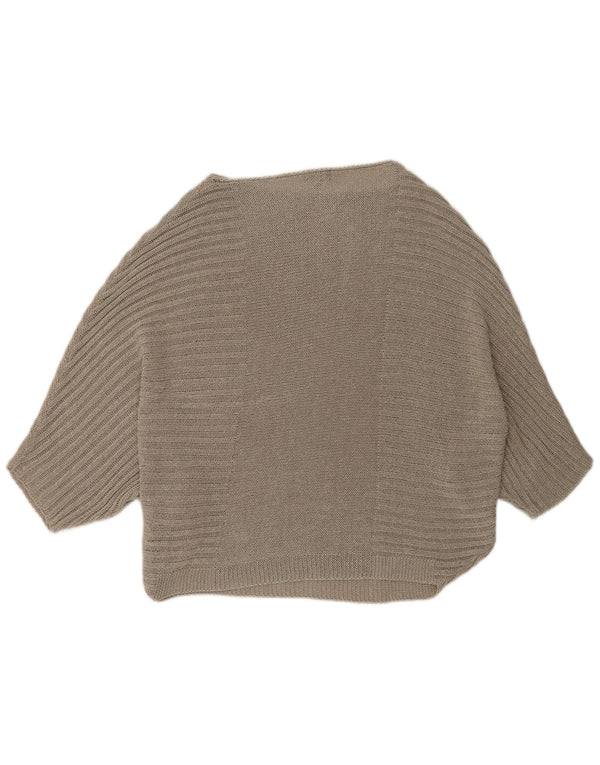 Damski sweter ponczo z rękawem 3/4 Phase Eight, UK 10, mały, beżowy, akrylowy