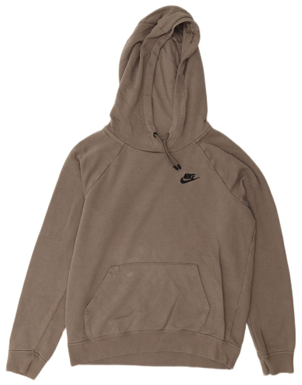 Damski sweter oversize z kapturem Nike UK 10, mały, szary, bawełniany