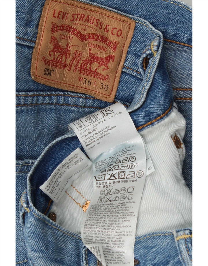 Męskie jeansy Levi's 504 Straight W36 L30 Niebieskie bawełniane