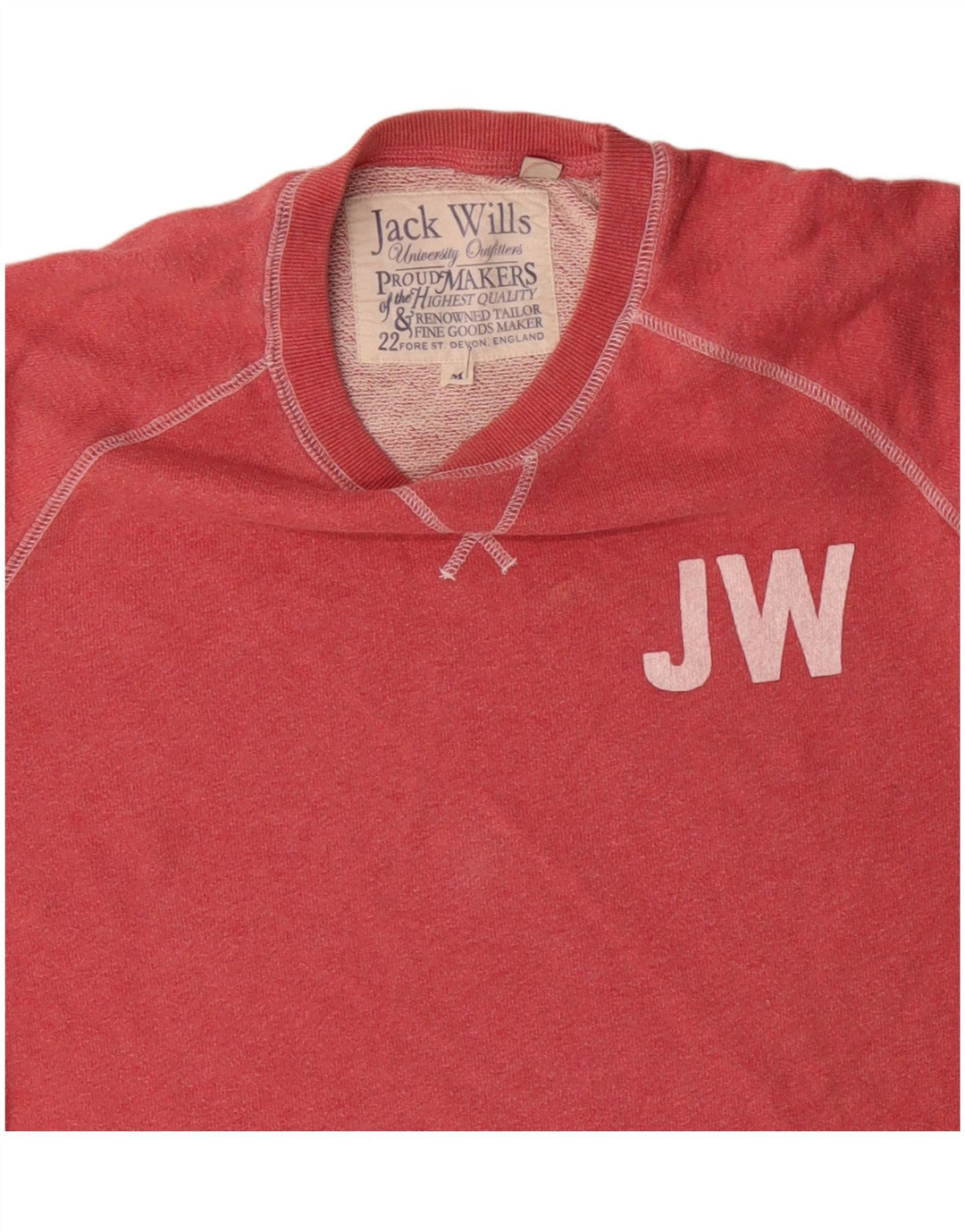 Męska bluza z grafiką JACK WILLS, bawełniana, w kolorze średnio czerwonym