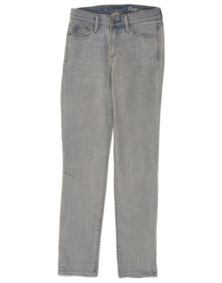 Damskie jeansy Gap Slim W24 L30 Niebieskie bawełniane
